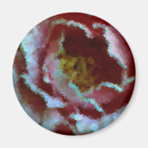 Pink Peony Close Up Fridge Magnets