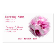 Pink Peony Flower Business Card