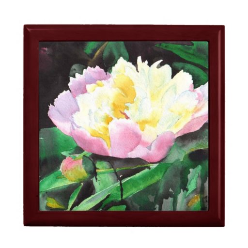 Pink Peony Jewelry Box