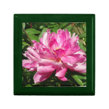 Pink Peony Gift Box with Green Finish