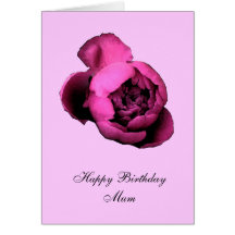 Pink Peony Happy Birthday Card