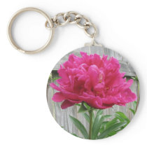 Pink Peony Keychains