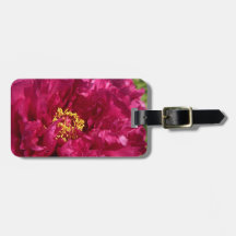Pink Peony Luggage Tag