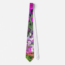 Pink Petunia Geraniums Neckties