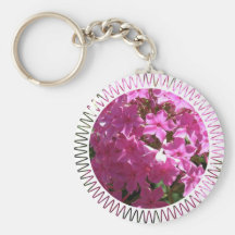Pink Phlox Keychain