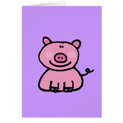 Pink piggy cards