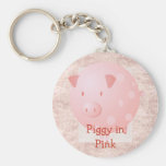 Pink Piggy Keychain