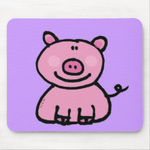 Pink piggy mouse pad