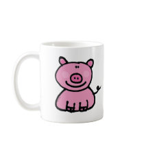 Pink piggy coffee mug