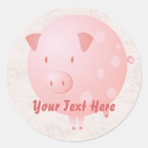 Pink Piggy Stickers
