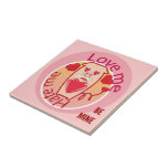 pink piggy with hear be mine tile tiles