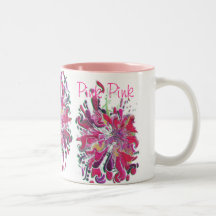 PINK PINK, Pink Splash by SHARON SHARPE Coffee Mugs