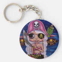 Pink Pirate Fairy Key Chains