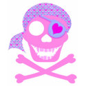 Pink Pirate Skull Women's Shirts