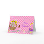 Pink Plaid Easter Cards