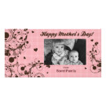 Pink Plaid Happy Mother's Day Photo Card Template photo cards