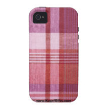 "Pink Plaid" iPhone 4 Tough Case Vibe iPhone 4 Covers