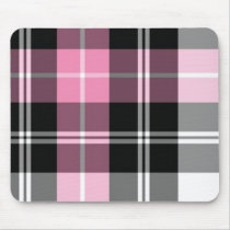 pink plaid mouse mats