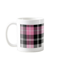 pink plaid coffee mugs