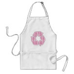 Pink Plaid Recycle Sign aprons