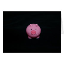 Pink Plastic Pig   Card