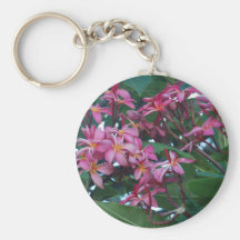 Pink Plumeria Key Chain