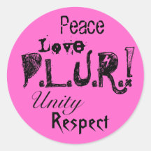 Pink PLUR Sticker