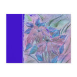 Pink Poinsetta horizontal postcard