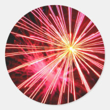 Pink Points Round Stickers