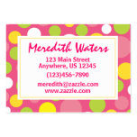 Pink Polka Dot Business Calling Card Business Card Templates