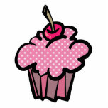 pink polka dot cupcake acrylic cut outs