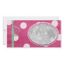 Pink Polka dot Holiday Photo Template Custom Photo Card