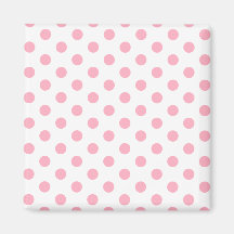 Pink Polka Dots Magnets
