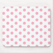 Pink Polka Dots Mousepads