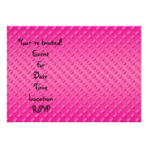 Pink polka dots on pink background custom invitations