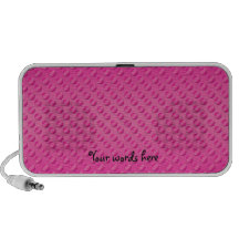 Pink polka dots on pink background mp3 speakers