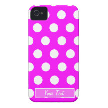 Pink Polka Dots - Personalize iPhone 4 Cover