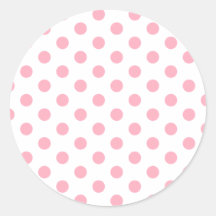 Pink Polka Dots Sticker