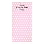 Pink Polka Dots, with Custom Black Text. Photo Card Template