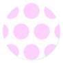 Pink Polka Spots Round Stickers