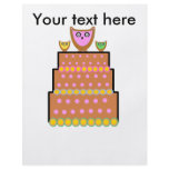 Pink polkadot owl cake custom flyer
