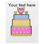 Pink polkadot owl cake flyer