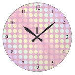 Pink Polkadots Clock