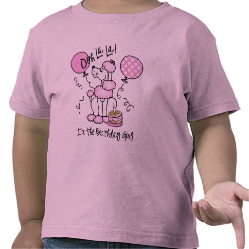 Pink Poodle Birthday T Shirts