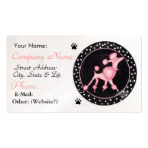 Pink Poodle Business Profile Card Business Card