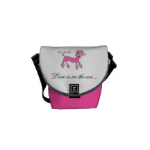 Pink Poodle Day Pack Messenger Bag
