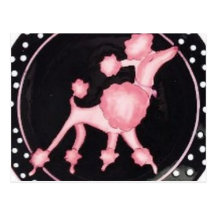 Pink Poodle Delight Postcard
