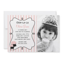 Pink Poodle in Paris Birthday Invite
