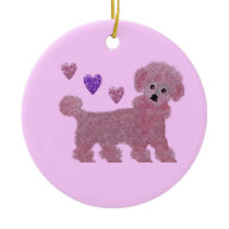 Pink Poodle Ornaments