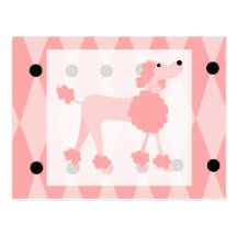 Pink Poodle Post Card